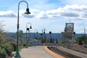 Railroad bridge across the Columbia